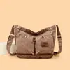 Estilo casual transfronterizo mezclilla 2026 otoño nuevo bolso cruzado para mujer bolso de mano tipo tote vintage desgastado para el día a día