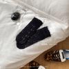 2025 Calcetines Nuevos Verano para Mujer Flor Color Puro Recorte Encaje Calcetines de Pantorrilla Transpirables Hongos Tubo Medio Rizo Calcetines para Mujer