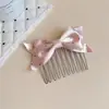 Peine Pinza para el Cabello con Lazo de Satén Suave Estilo Coreano para el Lado del Cabello, Peine para la Parte Posterior de la Cabeza, Pinza para el Cabello para Recogido Parcial