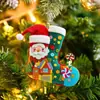 2026 Nueva Serie de Decoraciones Planas de Calcetín Navideño Transfronterizo Decoración Festiva Adornos Colgantes Árbol de Navidad Acrílico