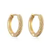 Pendientes Retro Geométricos de Metal Estilo Europeo y Americano Chapados en Oro de 18 Quilates para Mujer, Pendientes Nuevos Únicos y Versátiles