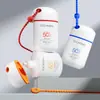 Botella de Protector Solar Portátil de Gama Alta Empaque Cosmético Botella de Plástico PP 50ml Botella Vacía para Protector Solar Venta al por Mayor Botella Exprimidora