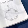 Pulsera de Plata de Ley 999 Doble Cara Mariposa Triturada Hielo para Mujer 2024 Nueva Pulsera Dulce Brillante de Alta Gama para Novias