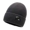 Gorro Aoteng para Hombre Nuevo Otoño e Invierno Esquí Lana Forrado de Felpa Cálido Algodón Deporte al Aire Libre Tejido