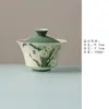 Juego de Té Miyuan de Alta Gama Pintado a Mano con Flor de Narciso para Uso Doméstico, Juego de Té Kung Fu con Gaiwan, Tetera, Tazas de Té y Colección de Tazas de Maestro