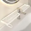 Estante de Almacenamiento Multifuncional para Grifo de Baño, Estante Frontal para Espejo de Lavabo, Organizador para Lavabo de Inodoro sin Taladro