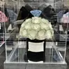 [En Stock] Nuevo Producto Cubo de Abrazo con Lazo Mediano Caja de Regalo con Flores Preservadas