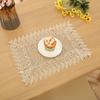 Mantel Individual de Lujo Ligero Estilo Americano Encaje Bordado Estilo Europeo Aislante Mantel para Mesa de Comedor Mesa de Centro Multifuncional Rectangular Paño Cubrepolvo