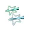 Pinza para el pelo de estrella de cinco puntas Dopamine Girl Súper Q Color Gelatina Estrella Clip de un carácter Dulce Clip sin marcas Clip para patillas laterales