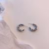 Pendientes de cadena semicircular con palabra C para mujer, temperamento coreano, pendientes de viento frío, Dongdaemun ins Wind Joker, joyería para las orejas al por mayor