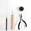 Kits de Herramientas para Extensiones de Cabello Transfronterizas: Juego de Cuatro Piezas de Herramientas para Extensiones de Peluca, Pinzas, Ganchillos para Extensiones de Cabello