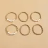 Pulsera Trenzada, Pulsera de Joyería con Perlas de Imitación de Estilo Europeo y Americano Fresco, Pulsera Geométrica Simple para Mujer, Oro y Plata