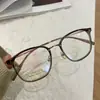 Marca Baolj Modelo Bl6018 Mismo Estilo Gafas de Titanio Chapadas en Oro 49 con Lentes Graduadas para Miopía, Gafas Ultraligeras 9 Gramos, Altura de Montura Amplia