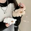 Boneca de Pelúcia Criativa de Cachorro de Desenho Animado Enfeites Pendurados Fofos para Casal Chaveiro para Mochila Escolar de Estudante Boneca Presente