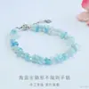 Pulsera Colgante de Cristal Natural Jueyu Forma Irregular Piedra Triturada Color Hielo Piedra Preciosa Venta al por Mayor S6012801