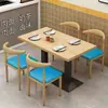 Conjunto de mesa e cadeira para lanchonete, churrascaria, café da manhã, fast food, loja de milk tea e sobremesas, mesa de restaurante, tipo econômico comercial