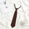 Corbata Jk de Estilo Japonés para Mujer, Estilo Universitario, Perezosa Sin Nudo Negro Rojo Estudiante Casual Gris Corbata Pequeña Camisa Lazo
