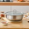 Reunión de Acero Inoxidable Olla Caliente 28cm Olla para Cocina de Inducción Olla Caliente para Hogar Olla para Sopa de Fondo Simple Vaporera Regalo de Aniversario de Apertura Lote
