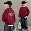 Sudadera de Primavera y Otoño para Niños 2025 Nuevo Estilo para Niños Mayores, Casual de Manga Larga para Otoño, Fresca y Elegante, Top Holgado