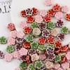 Jingdezhen Retro Agujero Horizontal Flor de Ciruelo Cuentas de Cerámica DIY Hecho a Mano Pulsera Casera Collar Joyería con Cuentas Material Accesorios