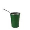Copo de Água de Aço Inoxidável 304 para Exterior Abertura com Borda Enrolada Estilo Ins Copo de Café e Bebida Fria 500ml Espessado Estilo Camping Copo de Cerveja