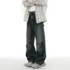 Jeans Holgados Estilo Americano Retro para Hombre 2025 Diseño de Primavera y Otoño Moda de Marca Lavados Ropa de Trabajo Pantalones de Pierna Ancha Pierna Recta
