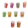 Juguetes de Comida en Miniatura, Botellas Fragantes, Serie de Jugos Mixtos, Juego de Imitación de Tienda de Conveniencia, Decoraciones en Miniatura, Accesorios de Resina