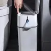 Bote de Basura con Cordón de Ajuste Empaque Automático Baño Hogar Inodoro Cocina Sala de Estar Estudio con Tapa Creativo Labio Único