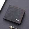 Cartera para Hombre Cartera Corta Cartera de Cuero con Múltiples Ranuras para Tarjetas Puede Caber Licencia de Conducir Retro Una Pieza Al Por Mayor Portabilletes de Dólar