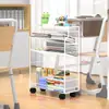 Prateleira de Armazenamento Sob a Mesa Livro Removível com Rodas de Chão Pequena Estante de Livros ao Lado da Mesa Carrinho Armazenamento de Livros Estante