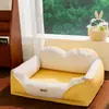 Cama de Cachorro Transfronteiriça para Todas as Estações, Cama Quadrada de Estilo Aberto, Recinto de Verão com Almofada, Cama de Gato com Efeito Refrescante, Cama Impermeável e à Prova de Urina para Animais de Estimação