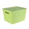 Cesta de almacenamiento tejida de plástico marco para juguetes libros escritorio de jardín de infantes caja de almacenamiento para snacks caja de almacenamiento para ropa
