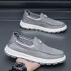 Zapatos Casuales Cómodos de Deslizamiento Transpirables de Suela Blanda para Hombres, Primavera y Otoño, Zapatos para Papá de Mediana Edad y Mayores