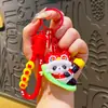 Chaveiro Pingente de Panda Estilo Chinês Desenho Animado Tendência Galvanizado Brilhante Boneca Chaveiro de Carro Presente de Evento