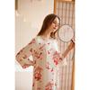 Verão novo cetim de rayon estilo ocidental redutor de idade moda nacional Pinheiro Vermelho novo estilo chinês camisola de dormir feminina pijama