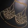 Cross-border novo criativo teia de aranha strass cadeia do corpo europeu e americano sexy amor peito cadeia acessórios cadeia do corpo