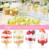 Taza Mousse Vino Tinto 150ML Copa de Postre Mesa Taza de Plástico Desechable Vaso de Shot para Pudín