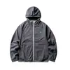 Chaqueta con capucha Rumeng para exteriores con protección solar UPF50+ Cárdigan deportivo ligero Chaqueta de entrenamiento para senderismo Ropa con protección solar para hombre