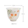 Taza de Té Moji de Porcelana Blanca Pintada a Mano Juego de Té Kung Fu Hogar Esmalte de Arcilla Jade Literati Taza de Té Tamaño Pequeño Té Taza Individual