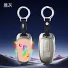 Llavero Encendedor Patrón Genial Encendido por Filamento de Tungsteno Silencioso Luz Colorida Genial Encendedor Recargable