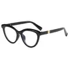 Gafas planas de ojo de gato, una nueva tendencia de gafas de moda transfronteriza en Europa y América, con un diseño de media montura, monturas grandes y un distintivo estampado de leopardo.
