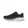 Zapatillas para Correr HOKA Bondi 8 Hombres Mujeres Todo Negro Plataforma Gruesa Amortiguación Zapatillas Deportivas Aumento de Altura 5cm Malla Transpirable Ligeras Zapatillas para Caminar Envío Directo Al Por Mayor Para Vendedores de AliExpress