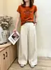 Camiseta de algodón acanalado Shisanxing de fuente física para mujer, top de manga corta ajustado, suministro exclusivo mayorista de verano