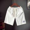 Pantalones Cortos de Algodón y Lino para Hombre Tallas Grandes Estilo Japonés Holgados de Longitud Media para Personas Gorditas Pantalones Finos Casuales para la Playa