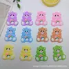 Novo Urso Cola Macia de PVC Patch Decoração para Capa de Celular Material DIY Grampo de Cabelo Joia Buraco Buraco Acessórios de Fivela de Chinelo