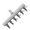 Tubo de Oxígeno para Cilindro Distribuidor de Acero Inoxidable Regulador de Flujo de Gas Oxígeno Bomba de Oxígeno para Acuario Divisor de Cobre Niquelado