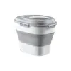 Balde de Ração para Cães de Estimação à Prova de Umidade e Insetos Selado de Grande Capacidade Balde de Armazenamento de Grãos Dobrável Balde de Arroz Balde de Armazenamento de Grãos de Farinha