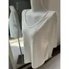 Camiseta de Manga Corta con Cuello Redondo Grande para Mujer 2026 Verano Holgada Oversize Top Chica Popular Cuello en U Profundo Manga Corta Sencilla Color Sólido