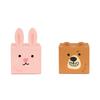 Caja de dulces de regalo cuadrada de color de procesamiento linda linda con forma de oso conejo en stock caja de embalaje de papel plegable