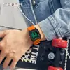 Reloj Sanda Simple Cuadrado Pequeño con Pantalla Única, Reloj Deportivo Multifuncional para Exteriores 50m Resistente al Agua, Reloj Electrónico Cuadrado para Estudiantes